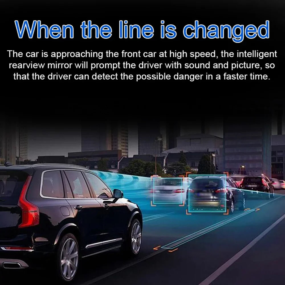 Night Multi-language Car 170 Lens Car Navigation DVR Auto System Positioning Viewing Car Video Dual Cam Global Degree ametoys Wide Dash Recorder Recorder 10.26in Angle
