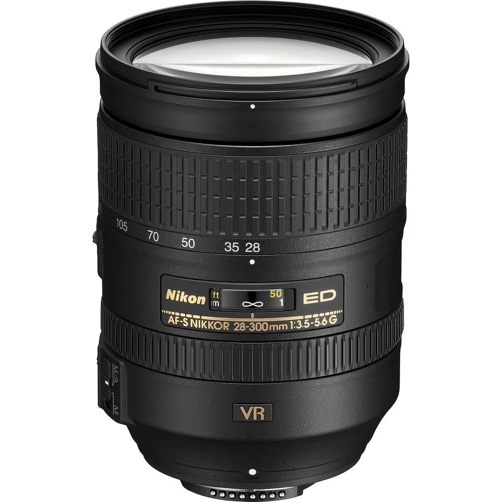Padded + NIKKOR (2191) + Macro Lens Filter Nikon FL Kit Cleaning Lens f/3.5-5.6G ED CPL, VR Case AF-S Lens 28-300mm UV, + Intl with Cap + Filters Keeper + Kit Tulip Hood Lens