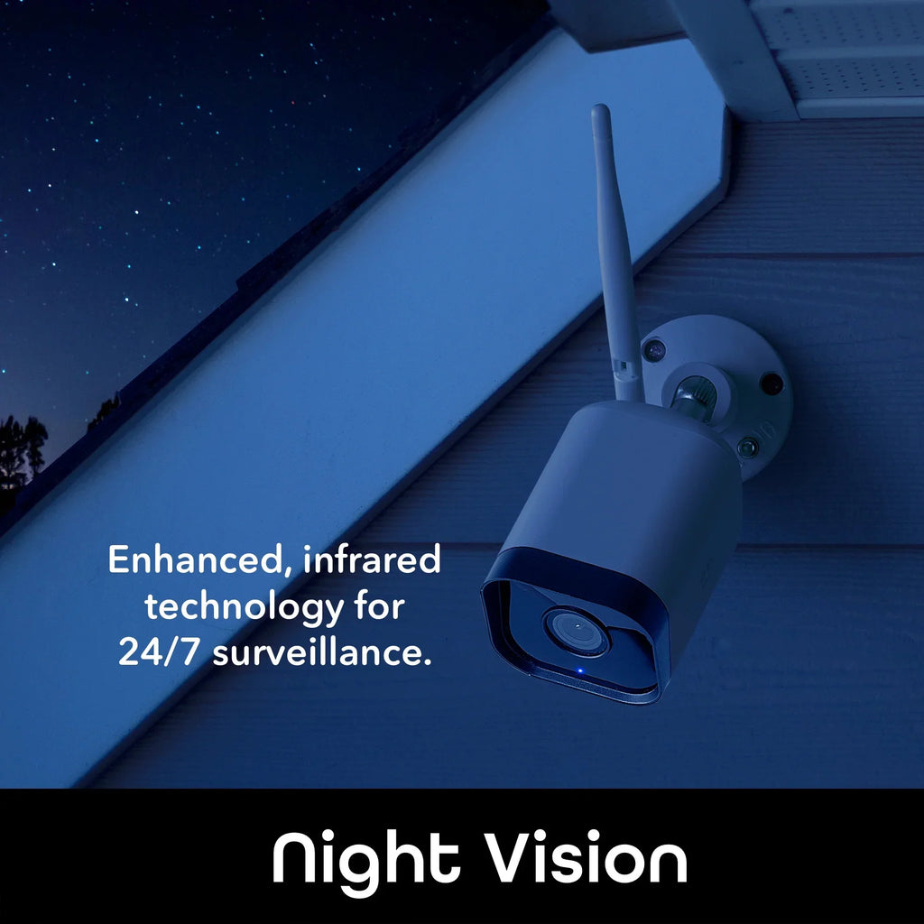 Only Hawk 3 Outdoor Smart Camera, (Supports Weatherproof, Geeni Security 1080p 2.4GHz HD 2-Pack IP66 Wi-Fi) WiFi
