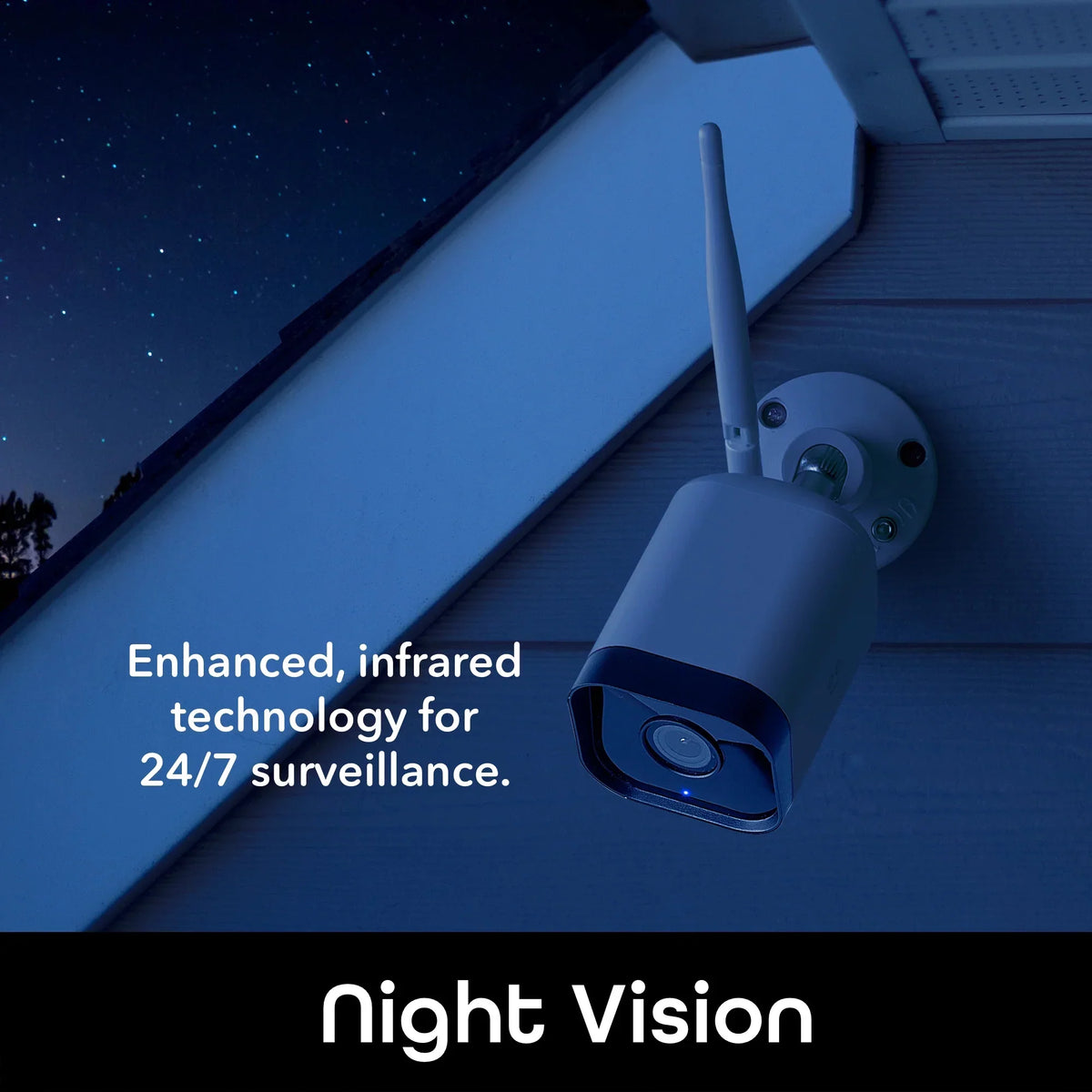 Only Hawk 3 Outdoor Smart Camera, (Supports Weatherproof, Geeni Security 1080p 2.4GHz HD 2-Pack IP66 Wi-Fi) WiFi