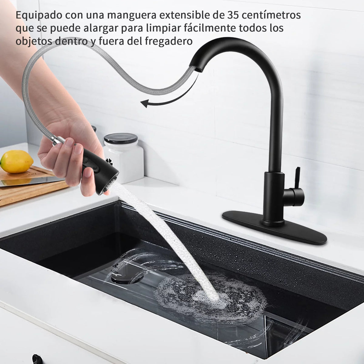 High RV, Bar, with Faucets Single Handle for Kitchen Kitchen Stainless Deck Faucet Silver Commercial Faucet Kitchen, Kitchen Arc Sink Plate, Modern Steel with Pull Sprayer, Down