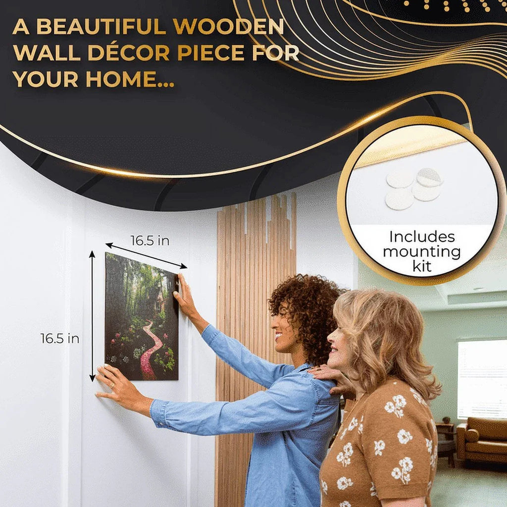 Premium Wood Cut Blooming Pieces featuring Wooden Adults Path Jigsaw Precision Puzzle Shaped for 500 ZenChalet Uniquely