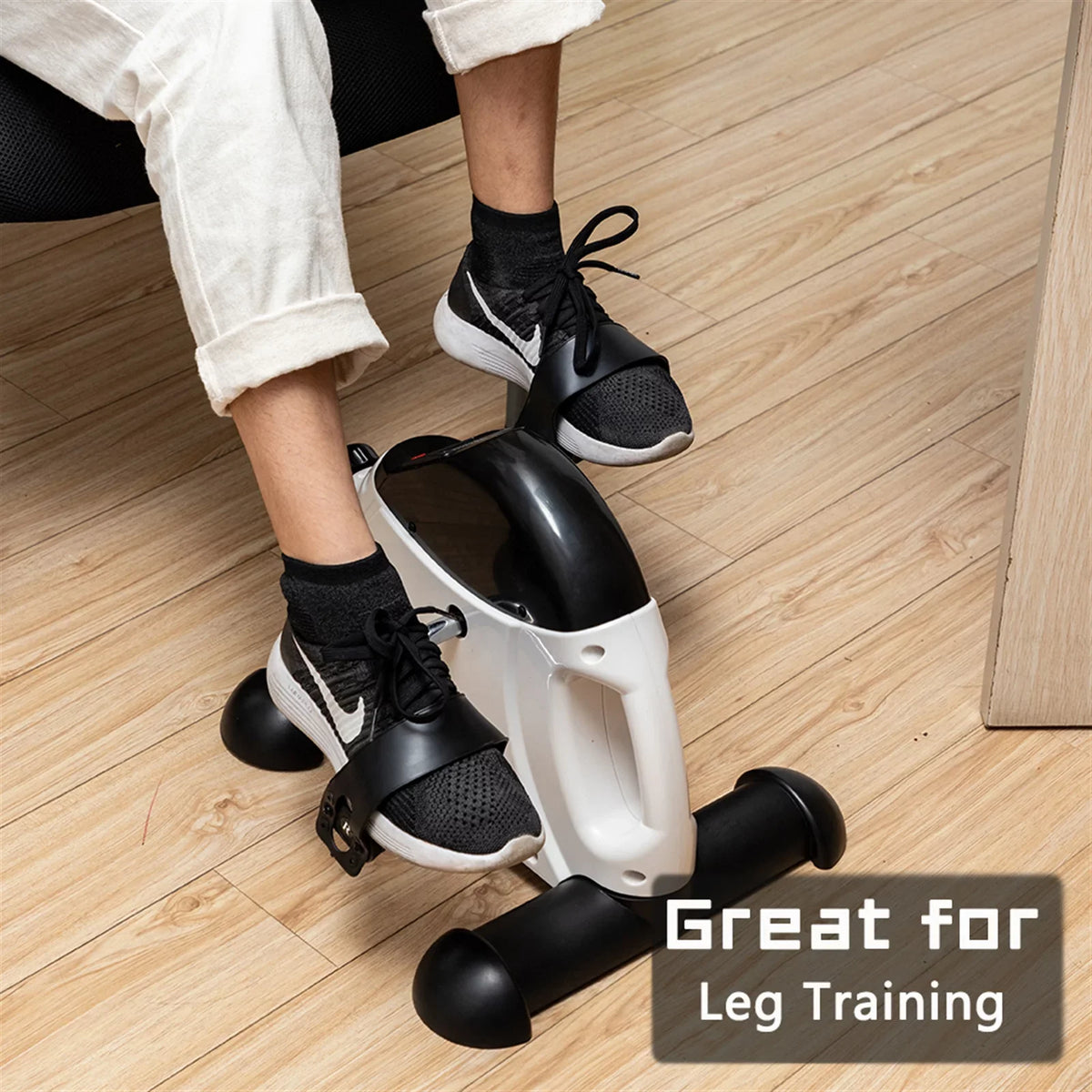 & and Use Exercise Home Mini White Bike Feet Trainer Hands Portable Black