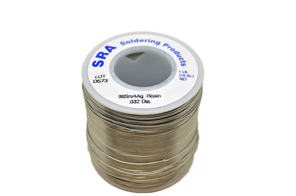 Spool Free 1-Pound Rosin Lead Silver Flux Solder, Core 96/4 .031-Inch,