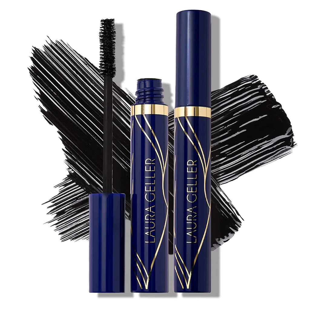 Black Always in LAURA Waterproof Duo Mascara NEW Lengthening There GELLER YORK