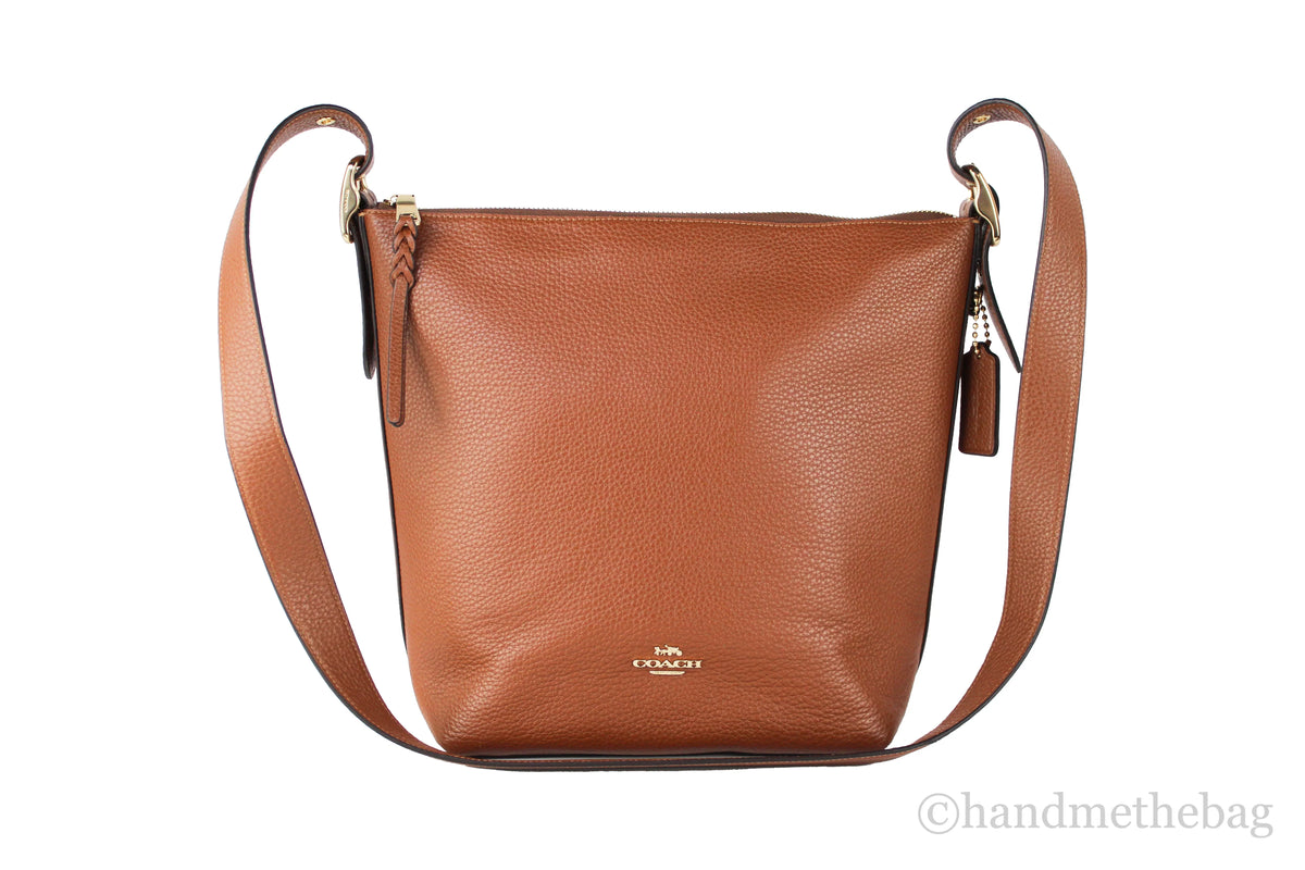 Refined Pebble Crossbody Duffle Leather Redwood Coach Val Shoulder (C2819) Bag