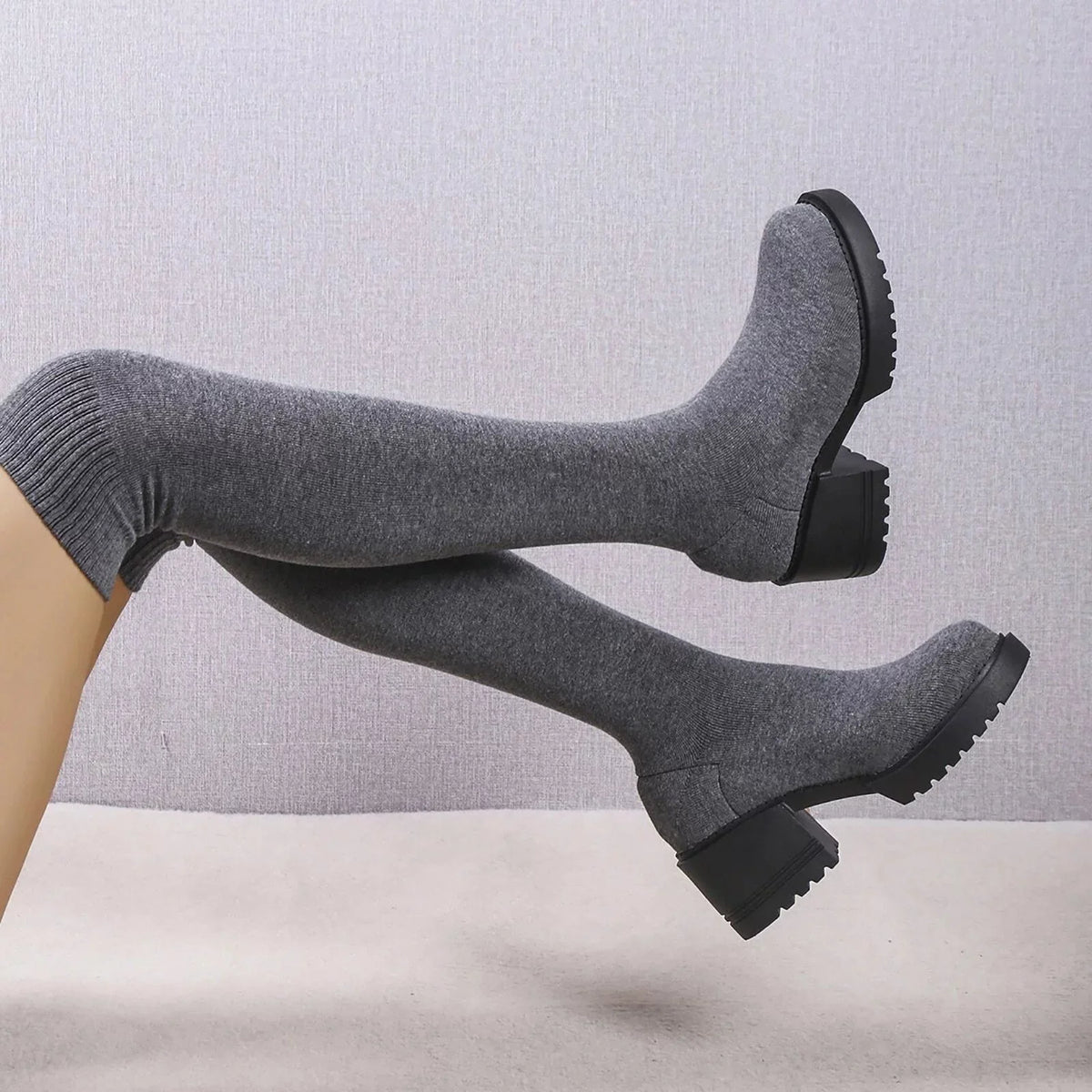 Length Work 11 Women Ladies Buckle Women on Heeled for Winter Long Sock PMUYBHF Boots Boots Pull Knee Minimalist Boots Boots Boots Size Snow Waterproof