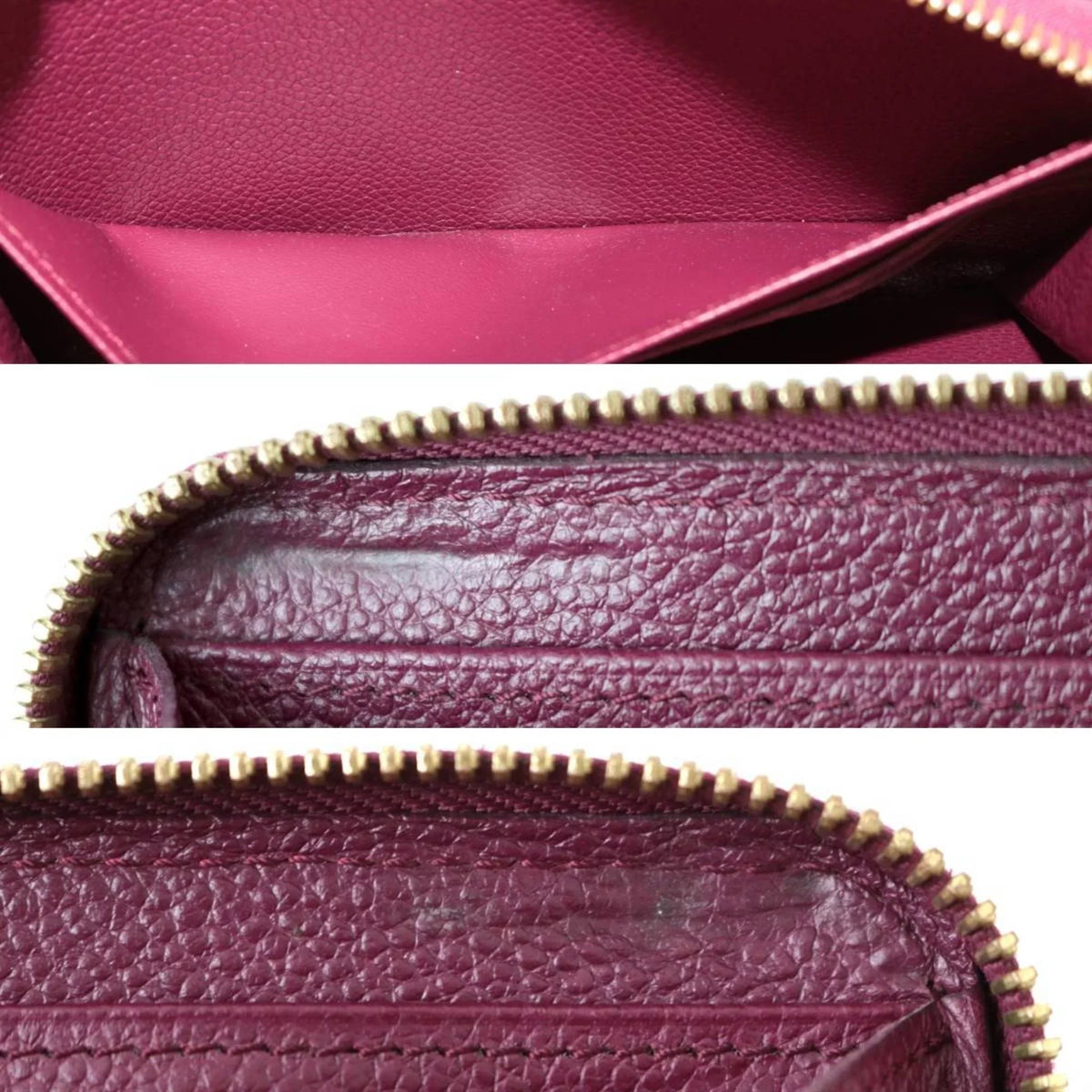 Amplant Monogram Zippy Pre-Owned Cherry Wallet (Fair) M68571 Berry Long