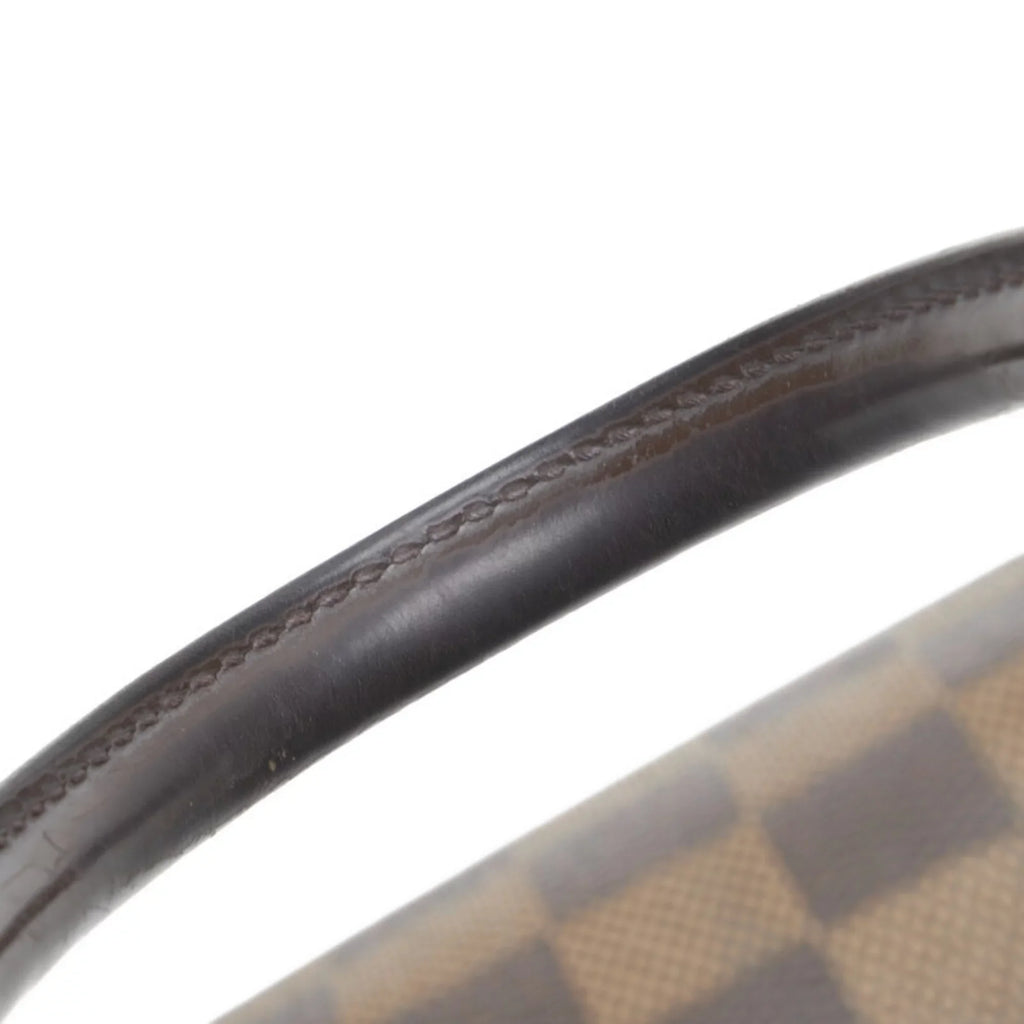 N41434 Ebene MM Rivera Brown PVC Boston Bag (Fair) Women's Damier Leather Pre-Owned Handbag