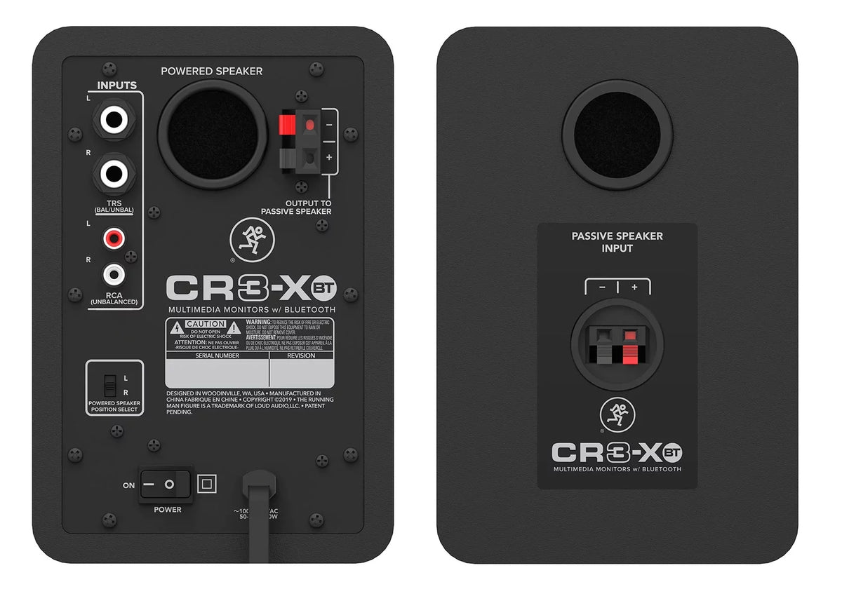 Bluetooth Studio Mackie CR3-XBT 50w Reference Bluetooth 2) 3" Monitors Speaker +