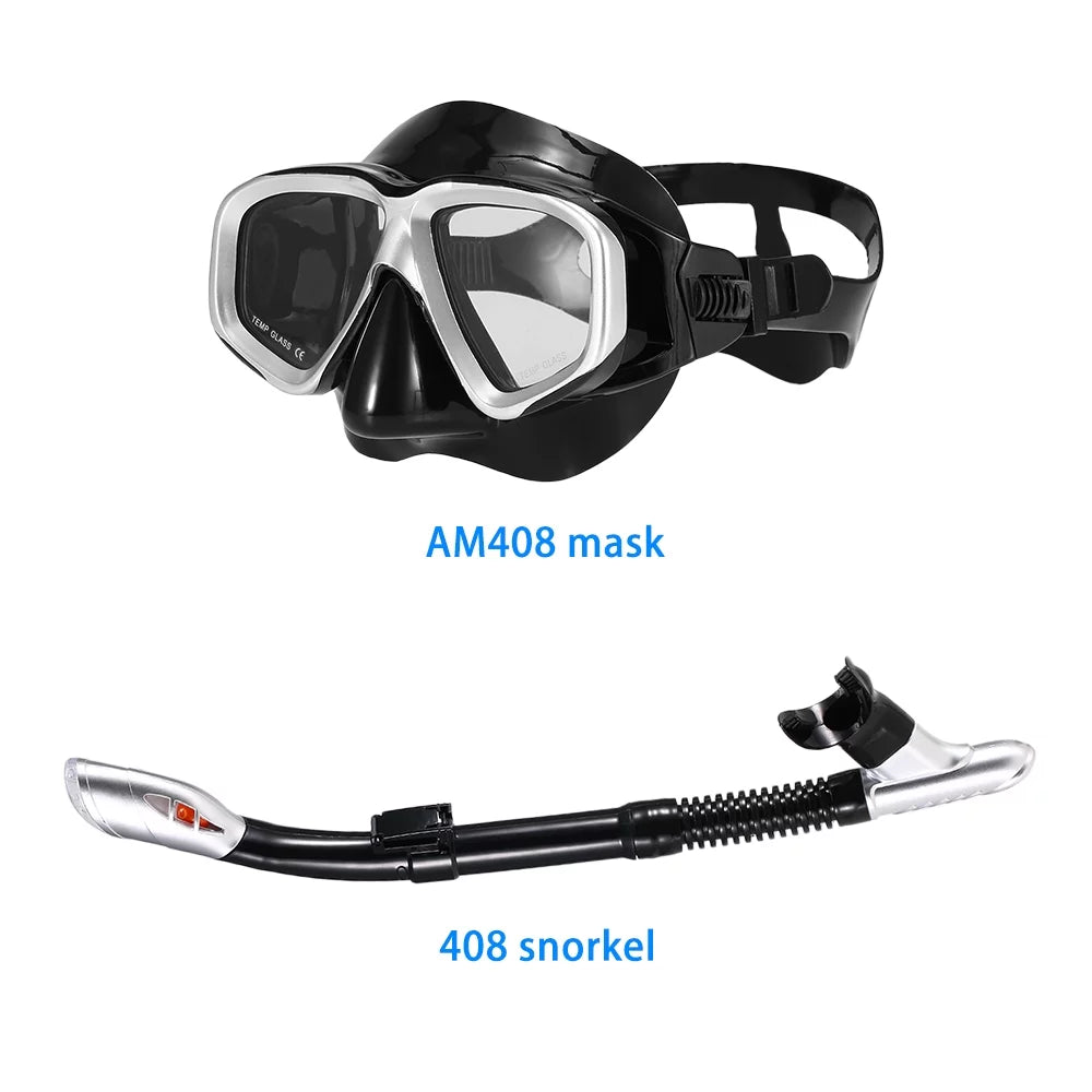 for Swimming Set Freediving Snorkel Set Tempered Men Women Goggles Lixada Diving -fog Glass Lens Adults Goggles Snorkeling