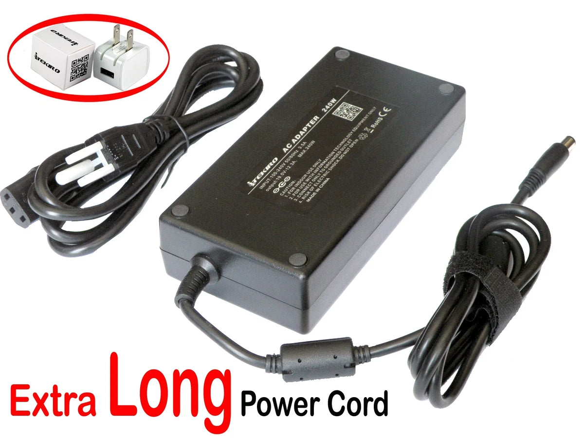 for 17 Alienware DA230PS0-00 0DT878 0PN402 m15 5505; 330-0722 0CN072 m14 14 G7 PN402 17 Adapter AC CN072 240W m17 SE PP06XA; 15 G3 XPS DT878 m17x HA230PS0-00; 15 iTEKIRO M1730, m14x m15x G5