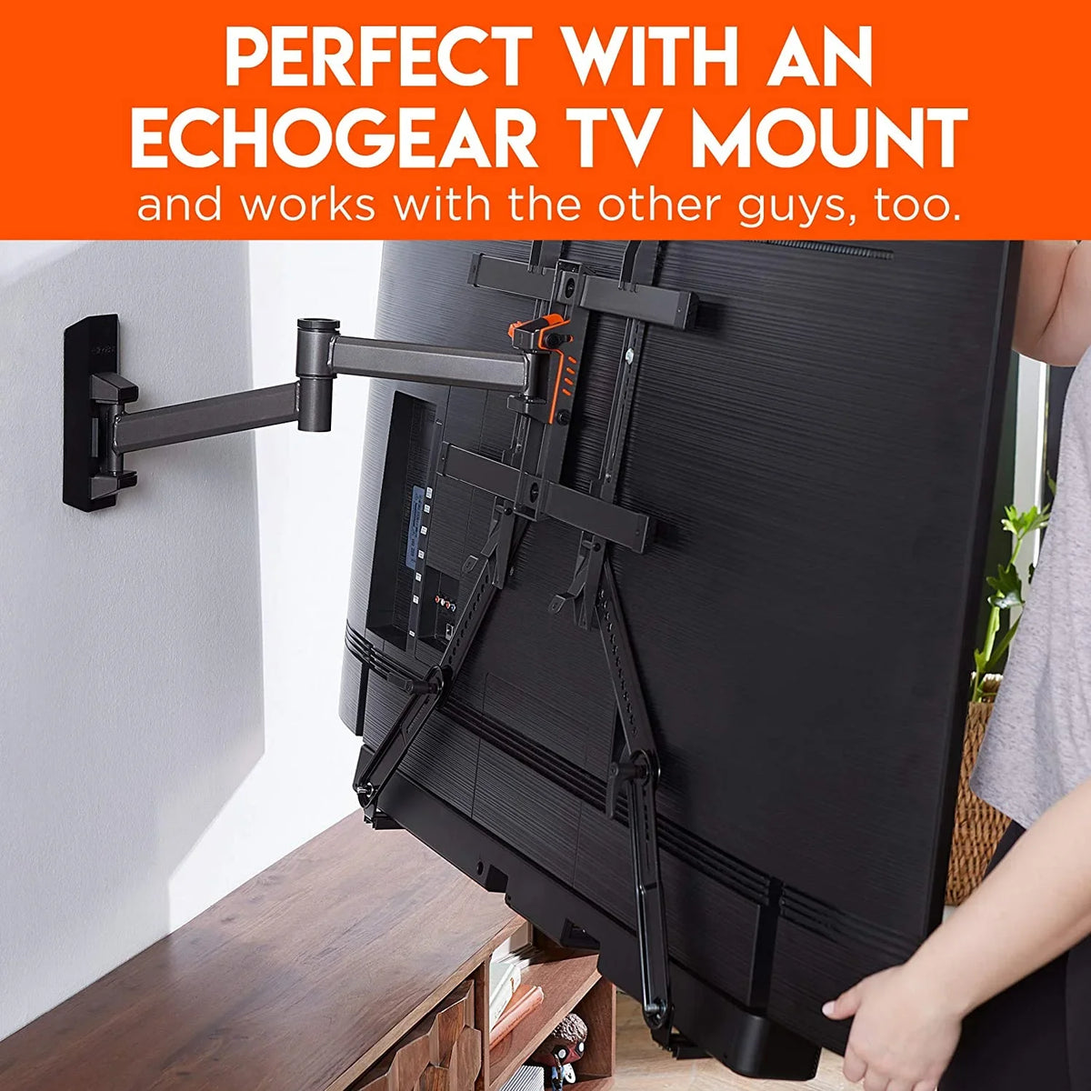 Bar - & Between & TVs Sound Vizio, Works Your ECHOGEAR TV Maximum - with with Brackets Atmos Dolby LG, Bose, Height Mounting & Compatibility Soundbar for for Speakers Adjust Depth More