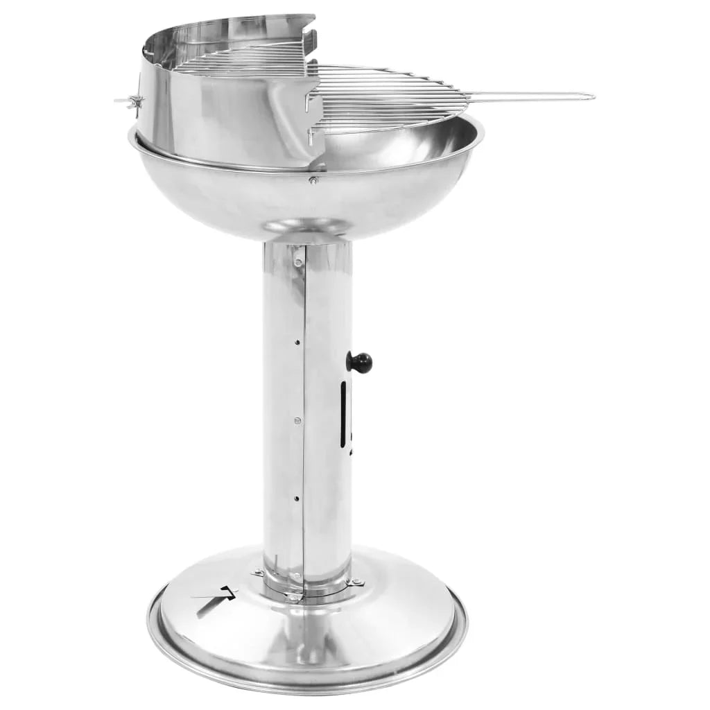 Steel BBQ Buyweek Stainless Charcoal Pedestal Grill