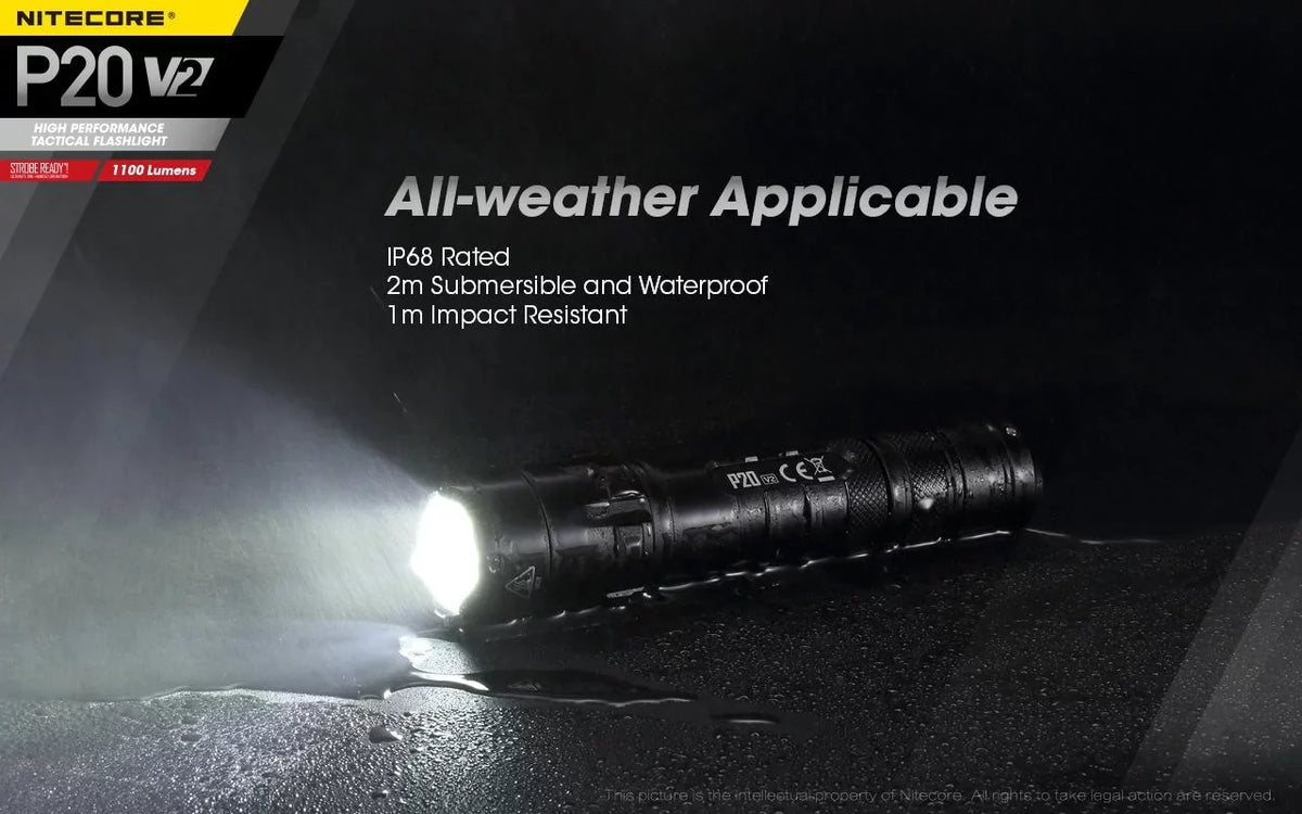 '- XP-L2 LED V6 1100 w/NL183 CREE Cord P20 - +Free Lumens Combo: Tactical Nitecore UI1 Flashlight Eco-Sensa V2 Battery, USB Charger