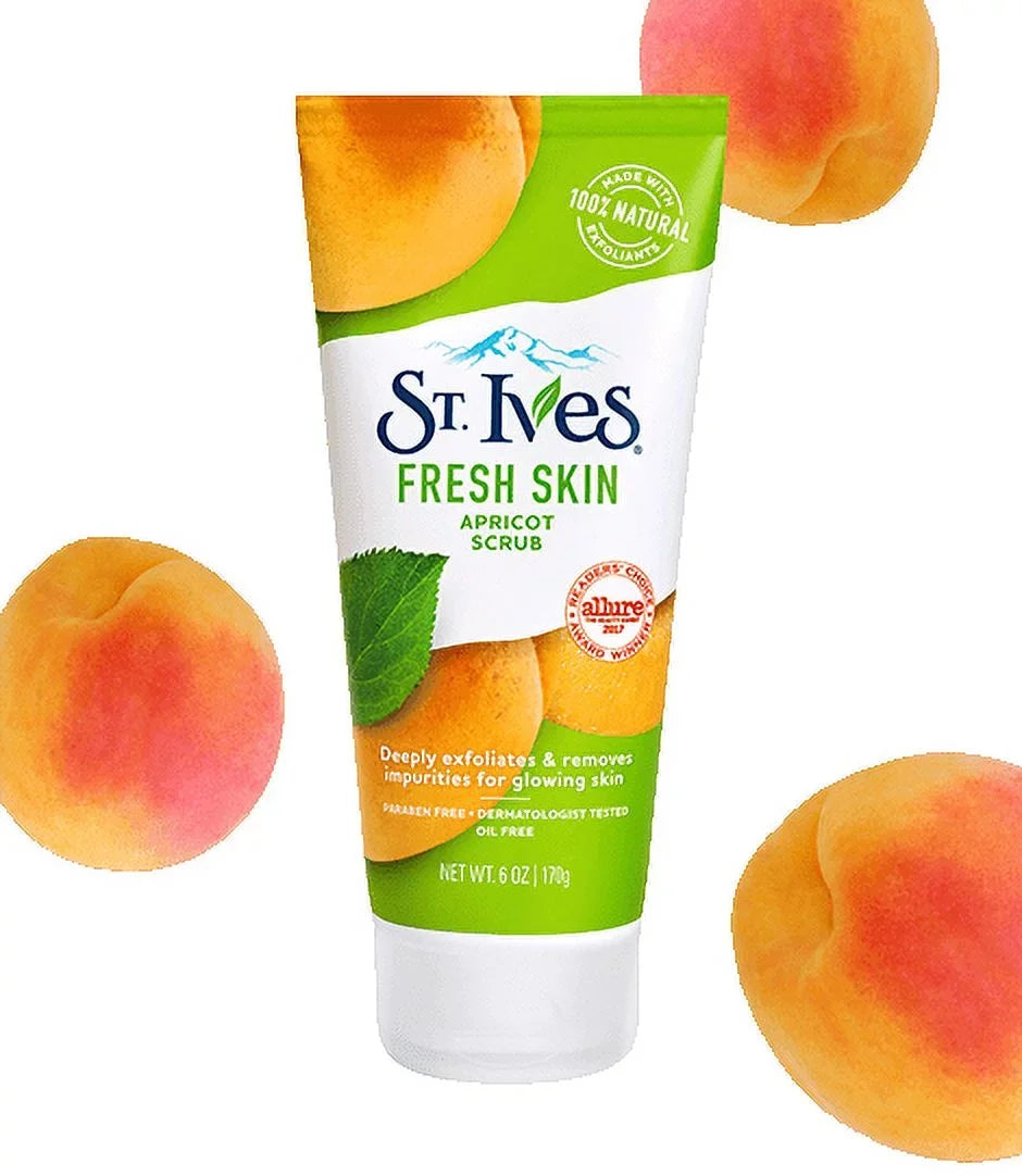 Exfoliation Fresh St.Ives oz, Skin, for Skin Smooth Oil-Free, 6 Scrub, Pack 4 Apricot Deep