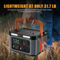 for Camping 65W,Solar Home 1500W Peak) Backup, 2 AC ,Wireless Generator Outlets Emergency, Station,1598.4Wh Portable charge,PD 1500W(3000W Foursun with x
