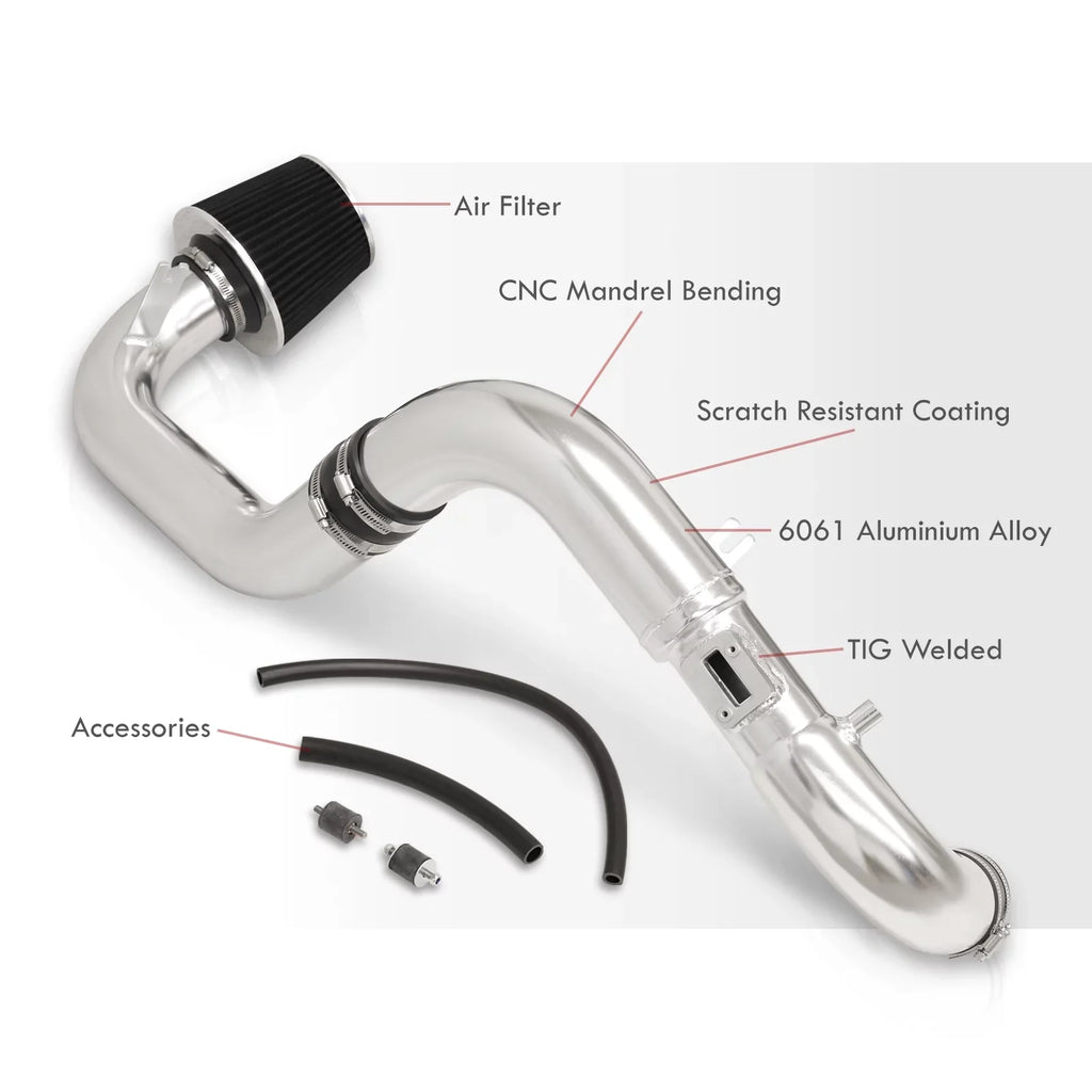 06 Air 2007 Cold Pipe EX 2008 09 Distributors + DX JDM Aluminum Honda L4 10 2010 07 2011 11 Induction System Intake 2009 LX For Civic Piping 2006 Polished Compatible/Replacement Filter 08 CAI 1.8L AJP