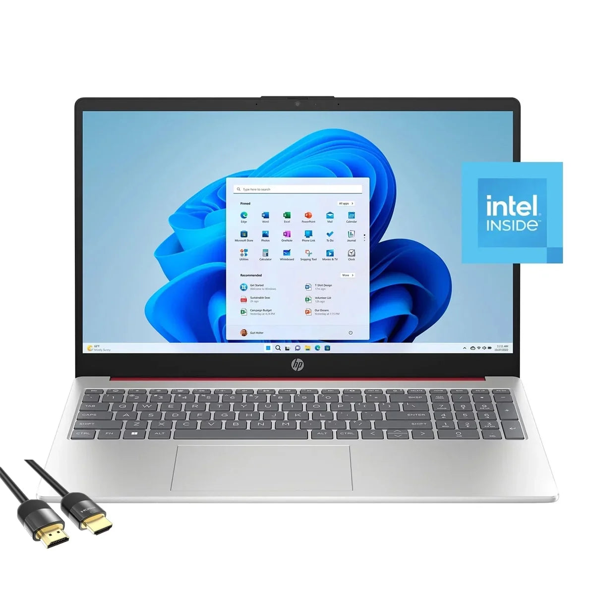 Red 128GB for Windows Scarlet Display, mode, 11 Mytrix 8GB Students, Business HP 4-Cores HDMI HDMI, 15.6" HD Anti-Glare S Home N200, Wi-Fi Webcam, in & UFS, USB-C, Cable, RAM, Laptop 6,