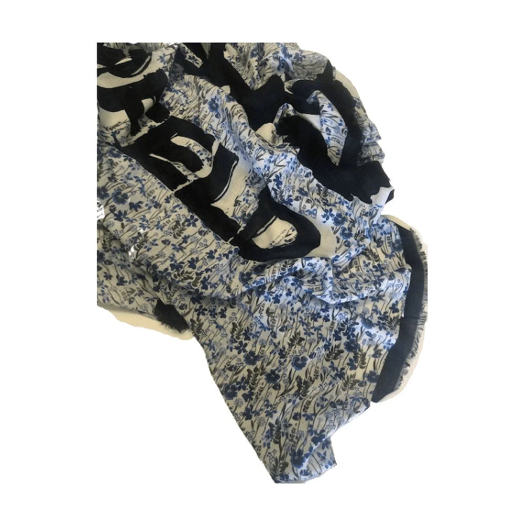 Print Lagerfeld Fringe Bluebell One Size Karl Women's Scarf,