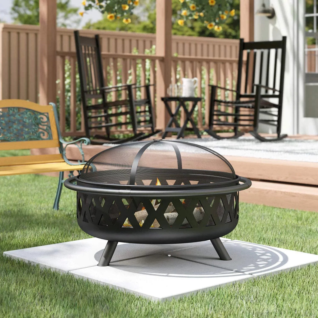 And Fire Moveable Grill Burning Efficient Pit Wood Pit Metal Caleb
