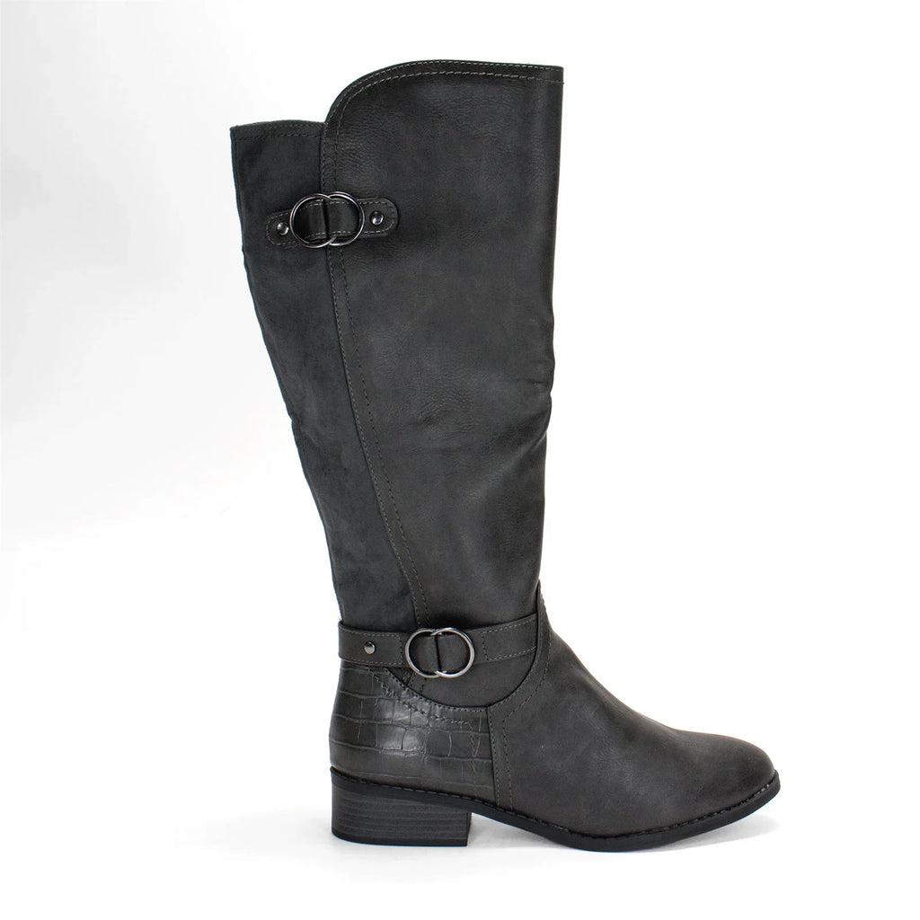 Extra Women's Boot, Karen Scott Leandraa Calf Riding US M Wide Grey,8