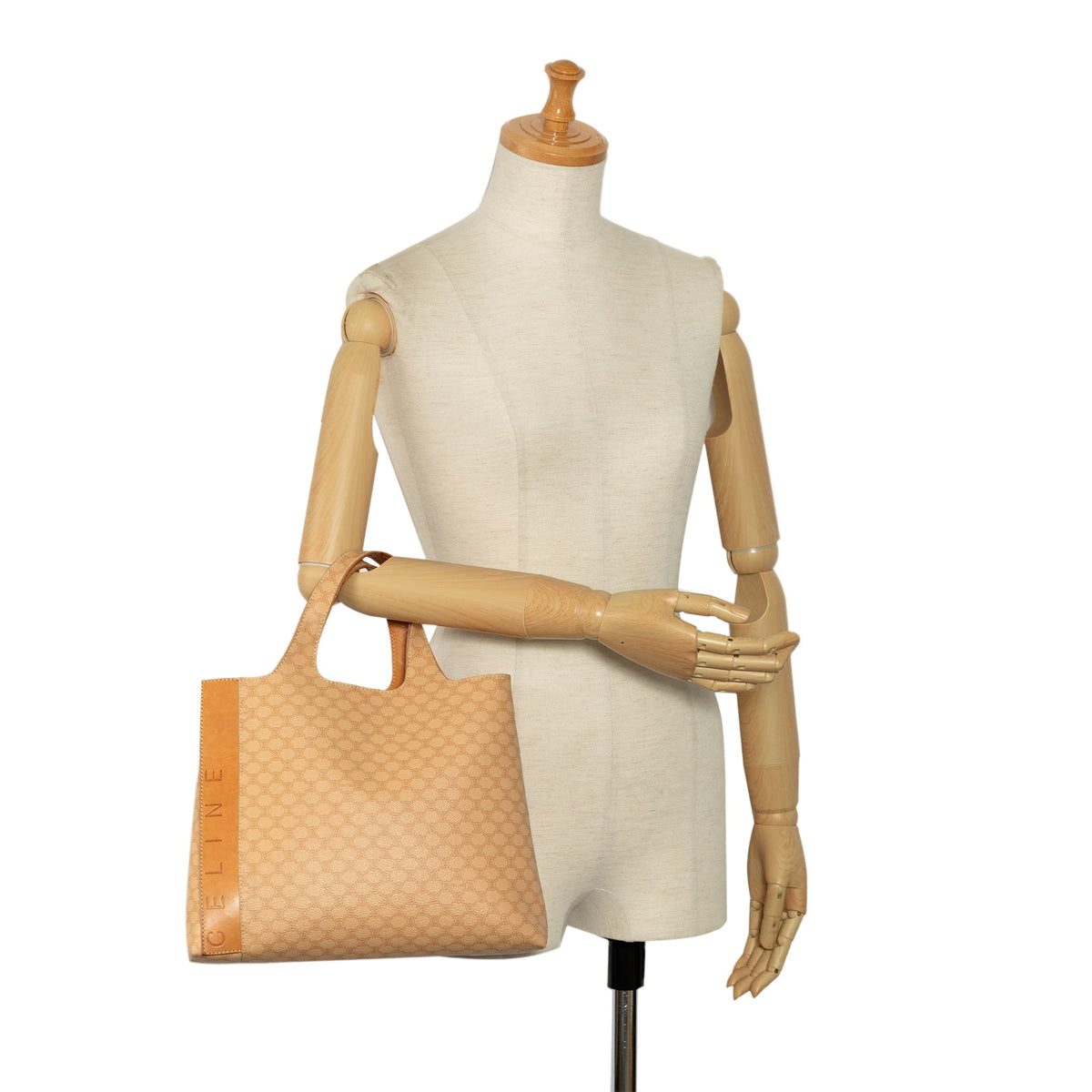 Tote Fabric Unisex Canvas Macadam Authenticated Coated Bag Celine (Good) Pre-Owned Brown