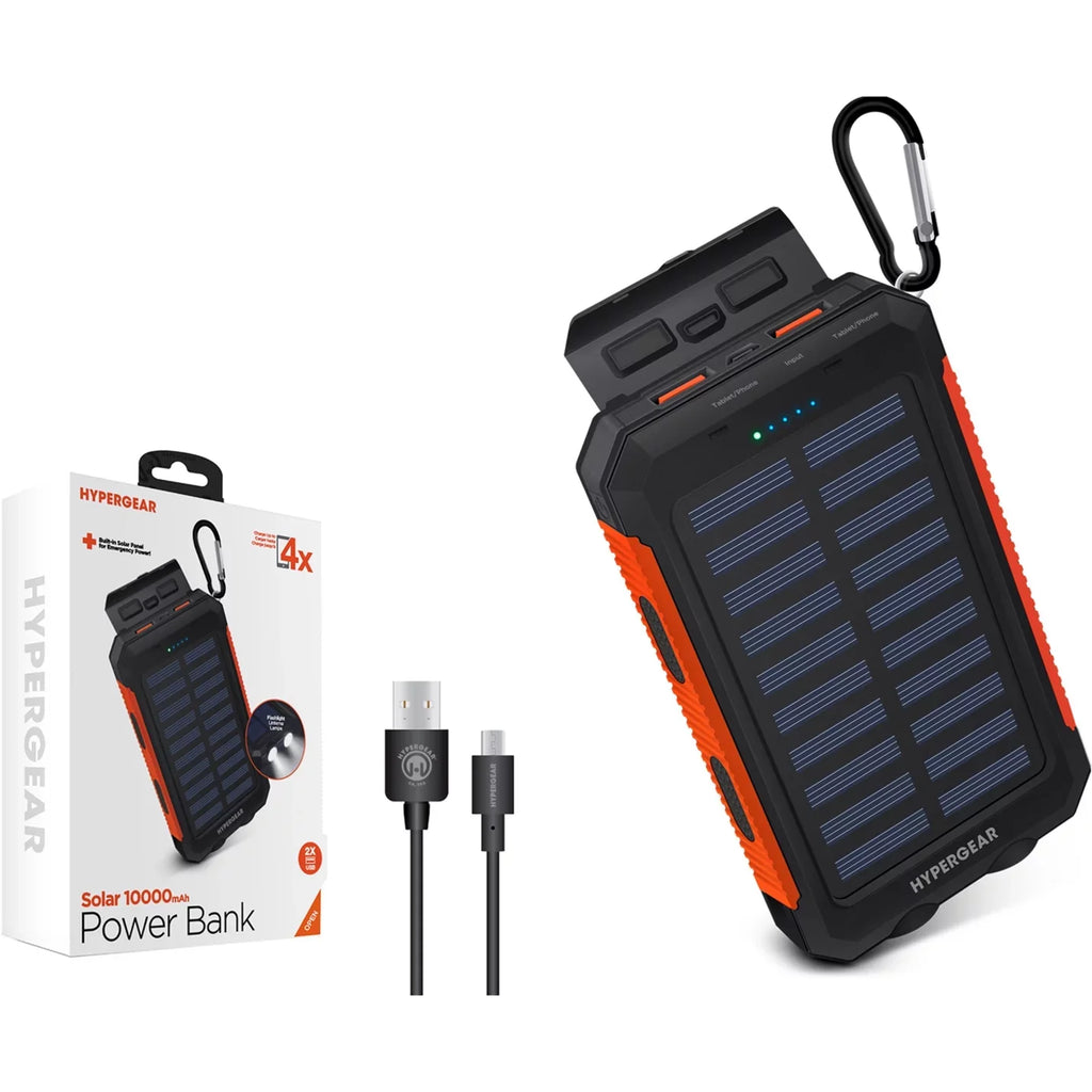 Solar Bank, Black 10000mAh 13681-HYP Power HyperGear