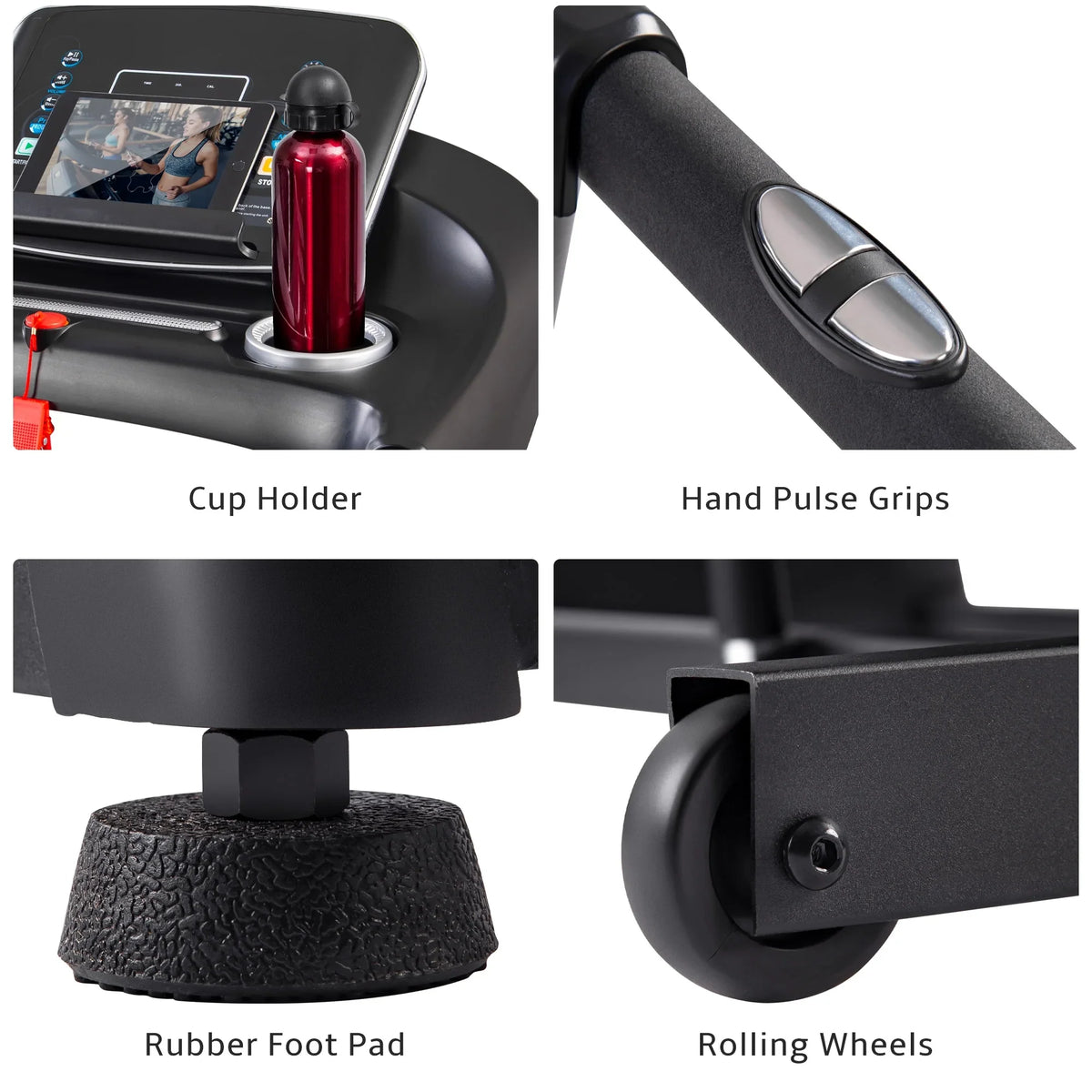 Motorized Speakers, Gym MPH Incline for with Max. Audio Treadmill Home 10 and aixvx Electric