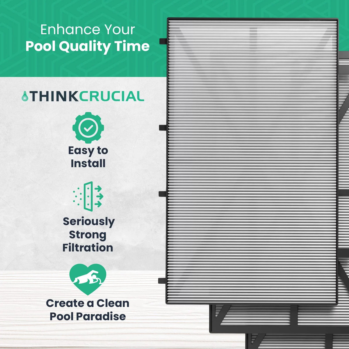 Replacement Ultra Filters Filter with M400, 90, Fine - CC M4, M200, Plus, 9991432-R4 Z5 Oasis Maytronics Panels M500, Dolphin, Wave Crucial Wave Part# Models, Compatible Large 65, Nautilus Think M5,