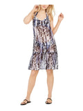 Ruffle Leopard-Print Cover-Up
