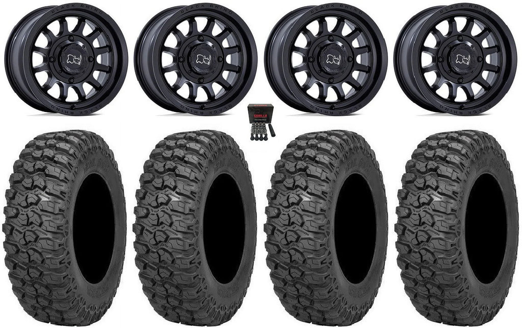 Rapid 2.0 Saw 32" Kawasaki Tires Rhino Mule Bk 15" FXT Pro Black Trail Wheels
