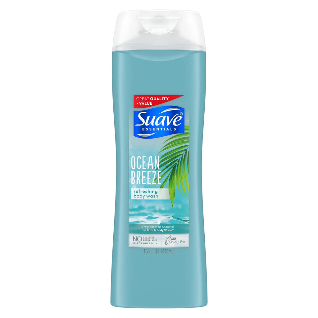 Ocean 15 Pack Extract and Breeze oz, Hydrated, of Vitamin E Wash Smooth Sea Algae with 6 Skin Essentials Suave Body For