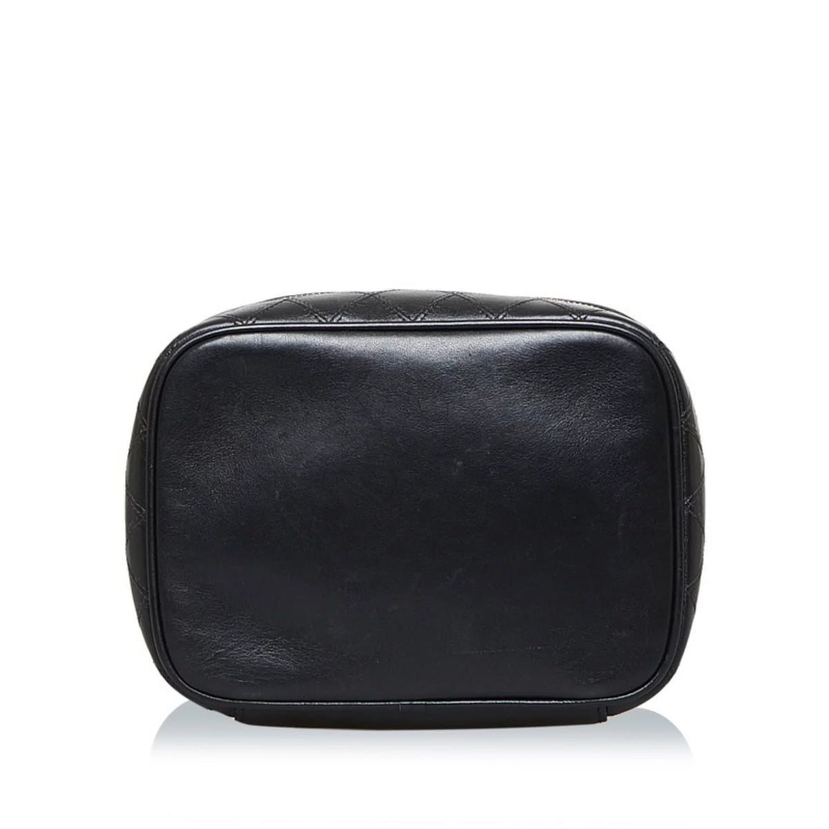 Black Handbag Bag Bicolore Cocomark (Fair) Vanity Pre-Owned Ladies Lambskin