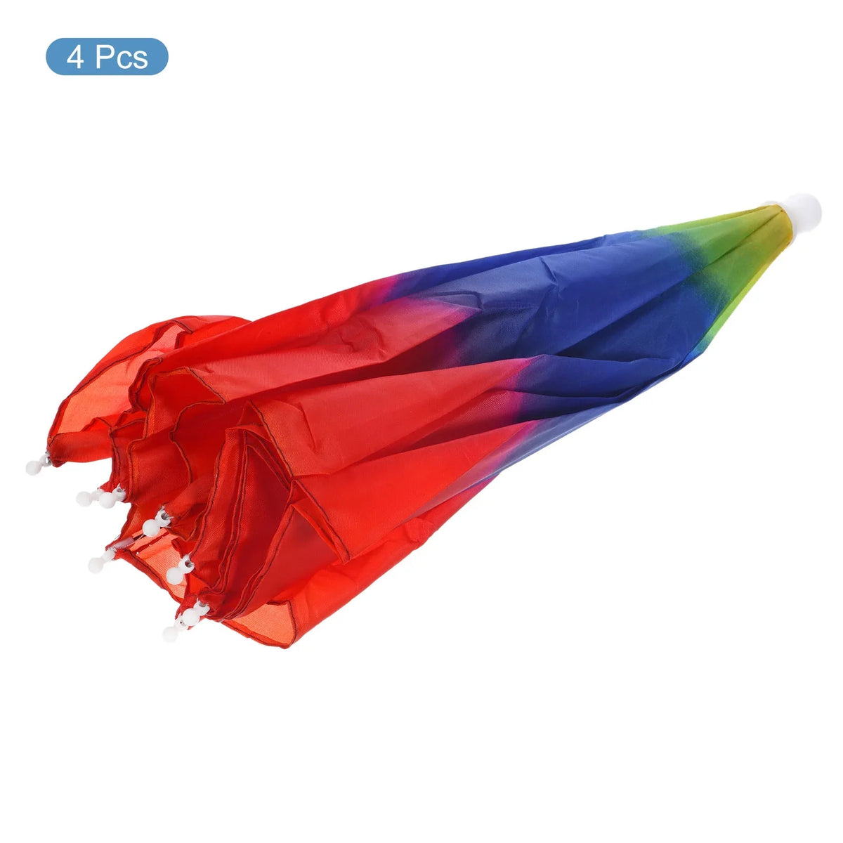 Color Hat Folding Umbrella Umbrella Uxcell 20" Rainbow Pack Fishing Head Rain 4 Sun Cap