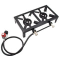 for Double Gas Htovila Patio Excursions for Cooking Furnace Propane Cast Iron BBQ (Standard), Camping Stove