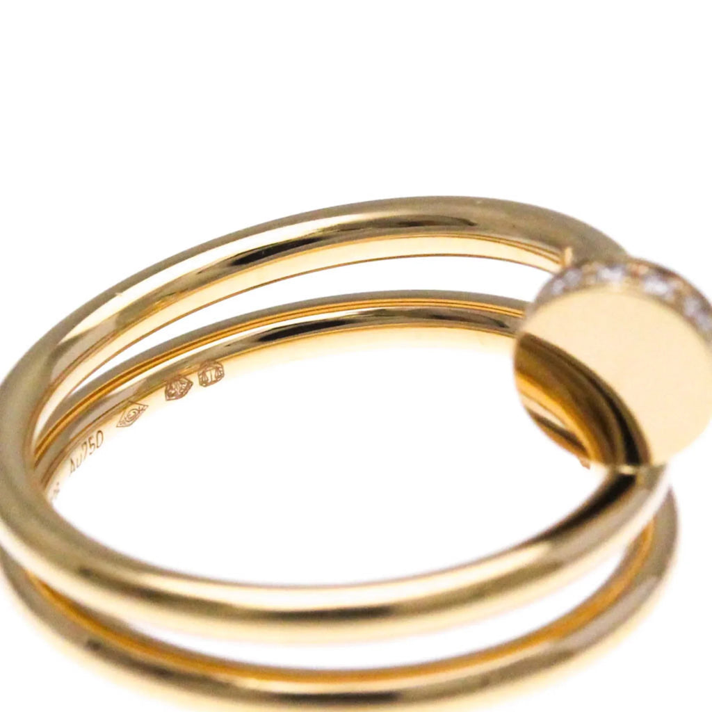 Band Fashion Pink Juste Cartier Gold B4210850 Ring Clou (Good) Pre-Owned Un Diamond Gold Pink (18K)
