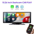 10.26'' WiFi Resolution, IPS KingFurt Screen, Cam Touch Connected, - Enabled Screen 2K Bluetooth Lens, Dual Wireless T91 Dash