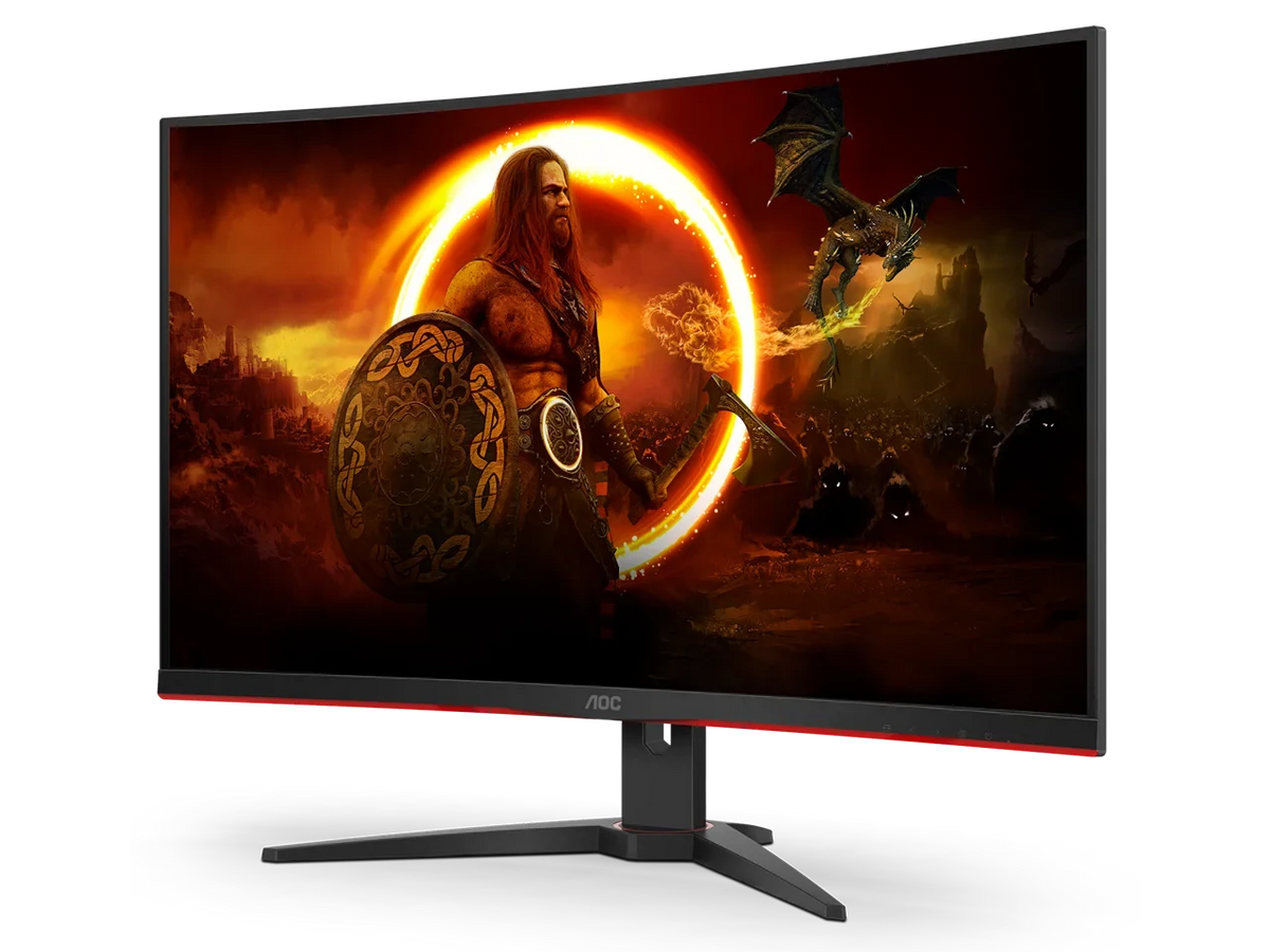 (31.5" Premium 91% (C32G2ZE) 240 85% 1920 123% Hz Viewable) DCI-P3, Adaptive FHD DisplayPort, Monitor (AMD sRGB, FreeSync 32" 1080 AOC VA HDMI, Gaming x Curved NTSC Audio Sync)