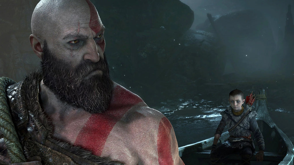 Playstation of a 4) God War globe / (PS4 elemental Journey creatures fearsome dark, to of