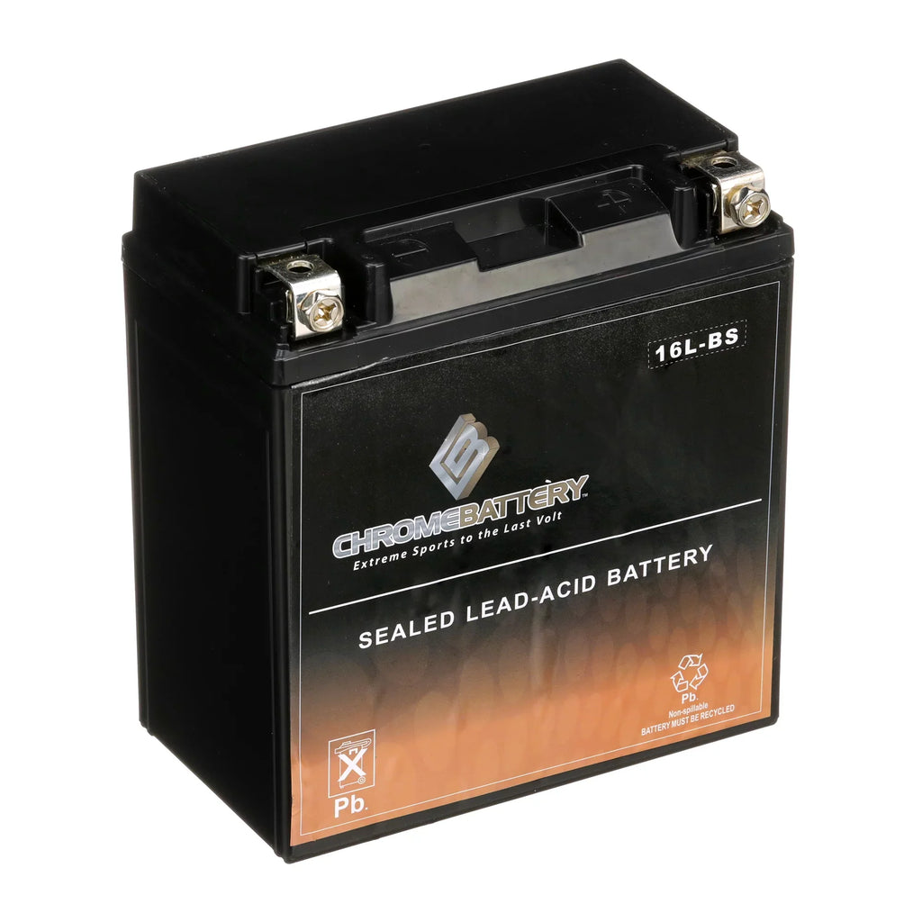 Volt,14 Battery Ski Kawasaki 230 CCA) Js550 Jet 550cc YTX16L-BS Chrome Battery 12 86-'95 Sx (16L-BS for Ah,