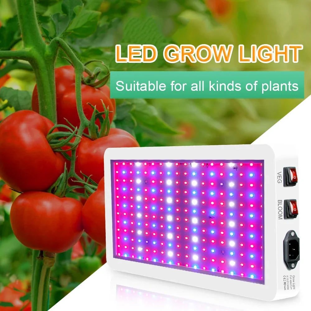 Abanopi Seedlings Plants 312 Spectrum for 2000W and Switch Bloom Greenhouse IP65 LED Veg Waterproof LEDs Indoor for Flowers Full Dual Plant Growing Grow Lamps Light Hanging