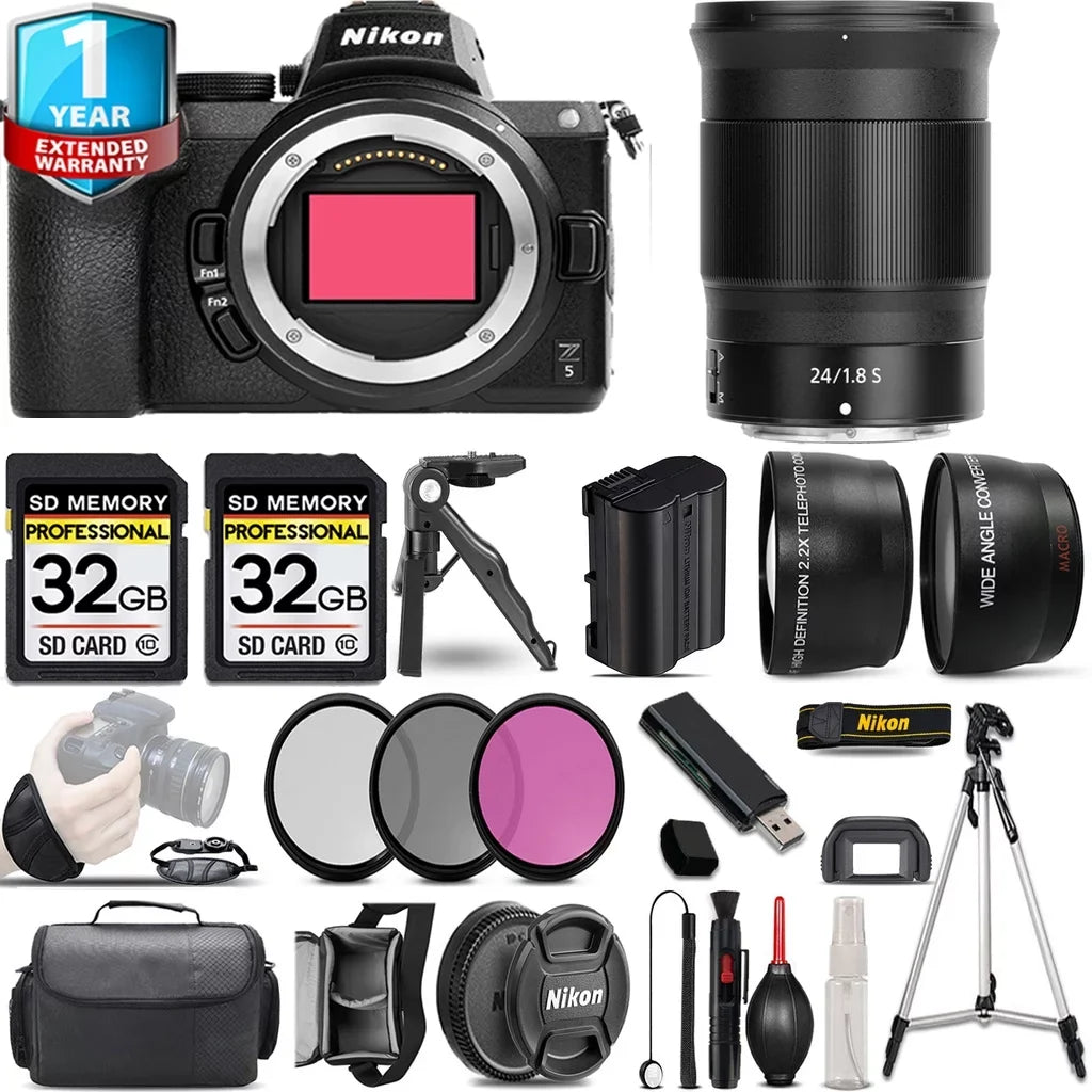S 0.43X 2.2x Wide + with 3 Z5 + Camera 24mm f/1.8 + Telephoto Lens Set Filter PC Lens Nikon Angle Lens Mirrorless