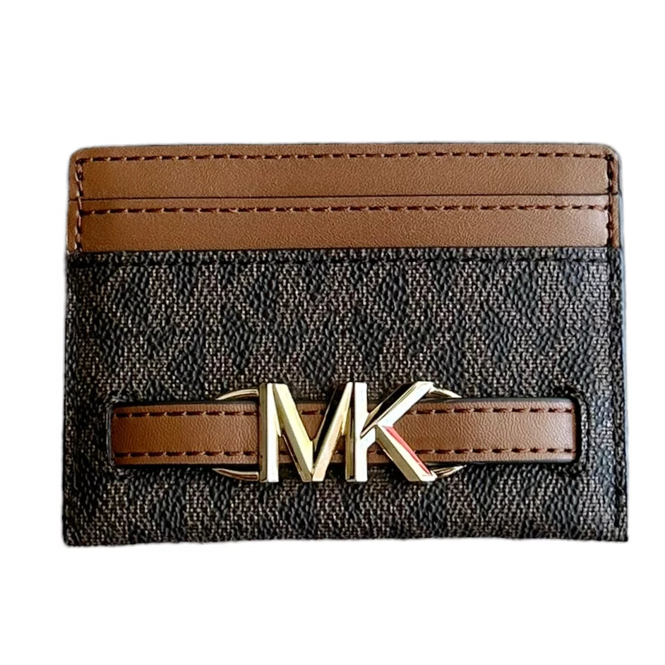 MK Holder Wallet Reed Brown Signature Large Kors Logo Card Michael