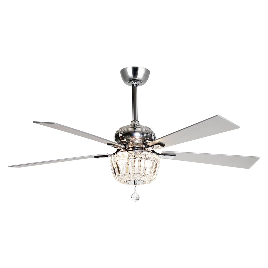 Ceiling Light Included Fan Uncle Brushed Remote Crystal Fan 48 5 Ceiling Chandelier Fan Blades, Not Inches with Reverse 2 Modern and Ceiling Nickel and Bulb with Parrot