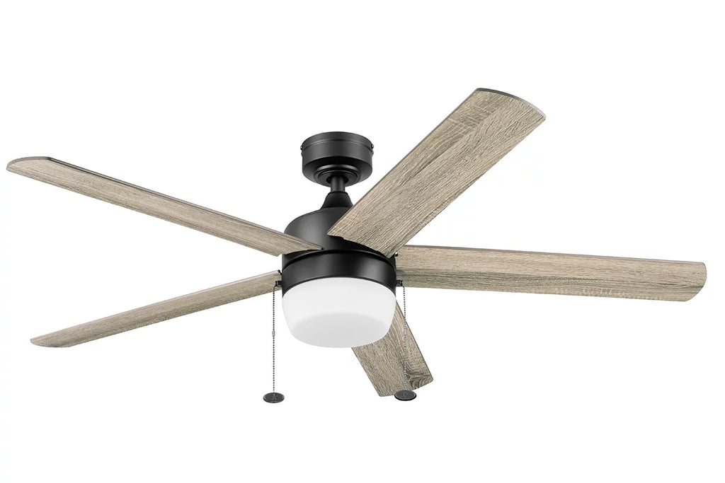 Reverse with Gardens Color Homes Temperature Indoor Light, Ceiling 52" & Airflow Black & Fan Adjustable Pearce Better