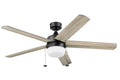 Reverse with Gardens Color Homes Temperature Indoor Light, Ceiling 52" & Airflow Black & Fan Adjustable Pearce Better