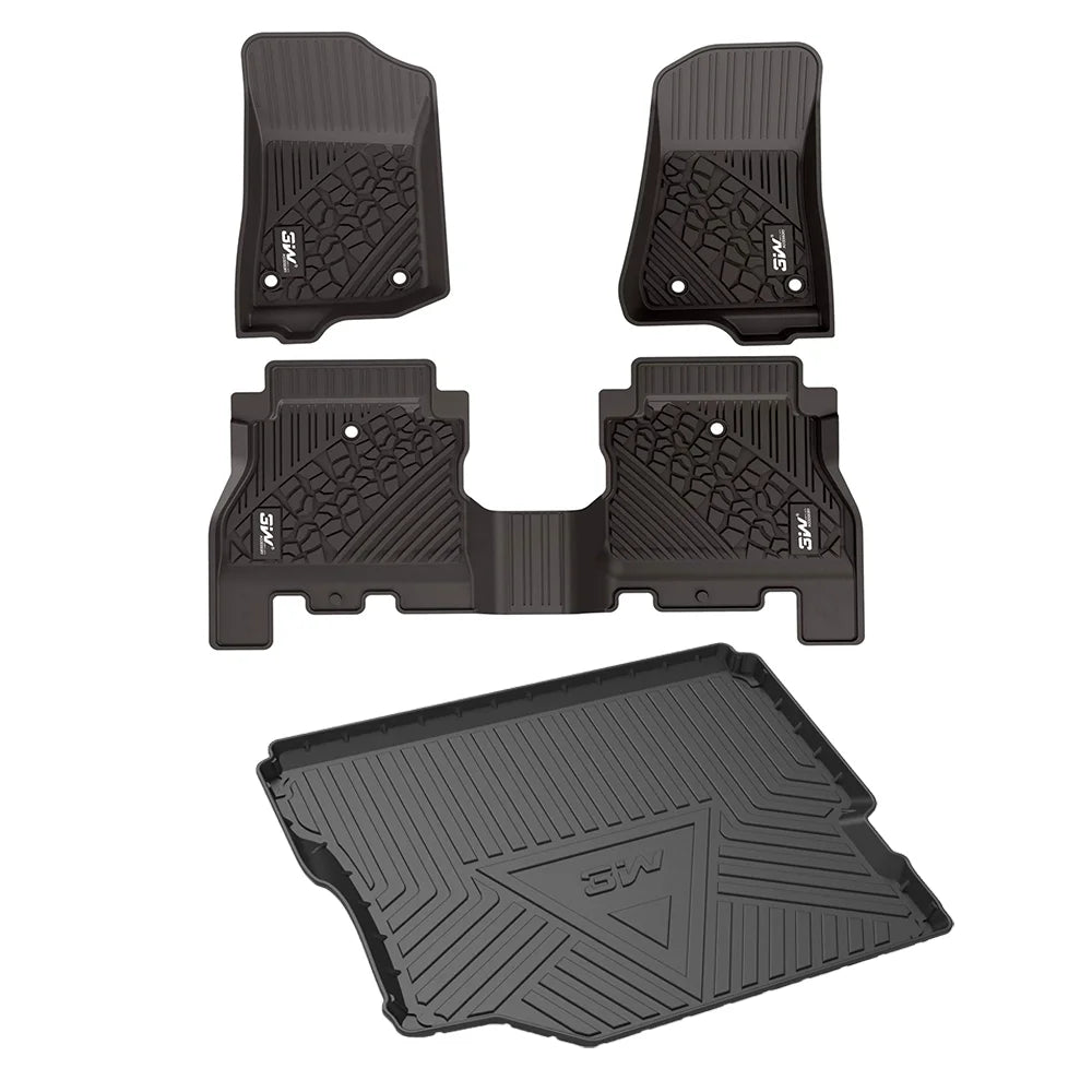 Logo Floor Jeep Unlimited 4-Door,Black Wrangler White Liner subwoofer with 3W - Weather &Trunk Mats&Cargo All JL Floor for JL mats Jeep Liners 2018-2021 Wrangler for