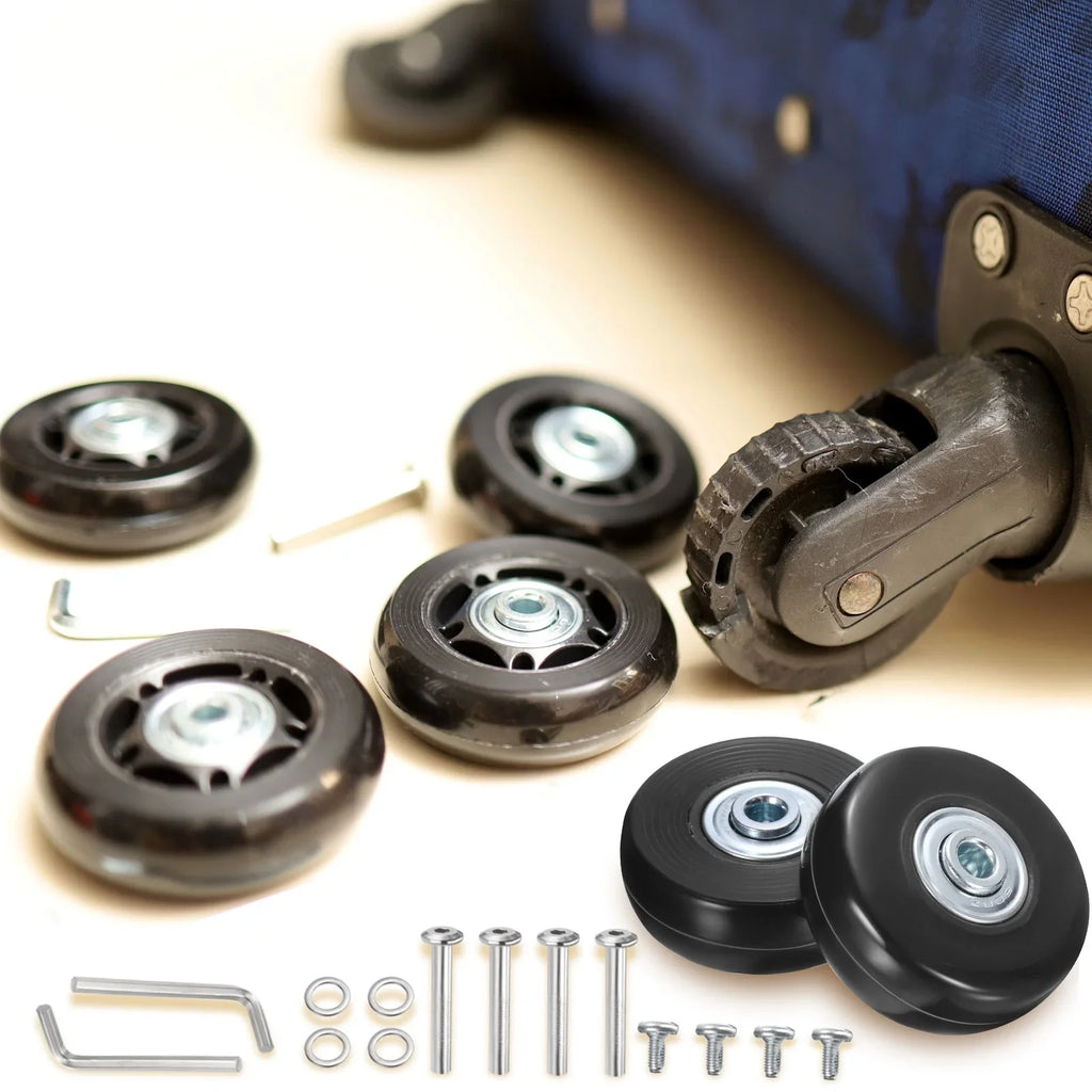 Wheels Replacement x 17 0.7" 2 Set x Suitcase, mm/2" Luggage for Uxcell 51 Black,