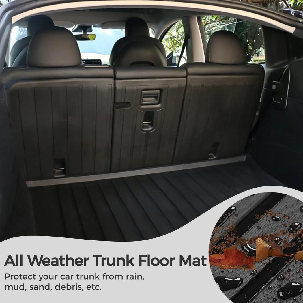 Seat Floor 2021 Tesla with 2020 Mat, Car Y, Floor Compatible Mats Model Car 3 Back Waterproof Weather 2022 and Trunk Non-slip Liner Trunk Rear Trunk Mats, All